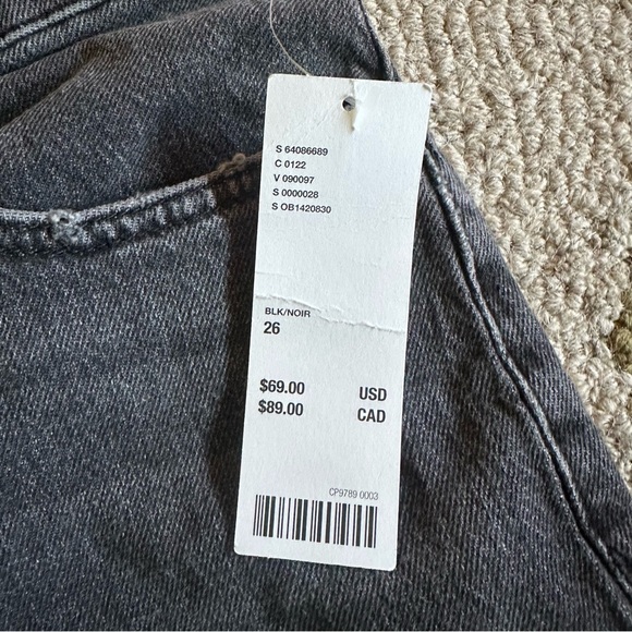 nwt BDG black distressed stretch high rise flare jeans size 26 - Picture 3 of 5